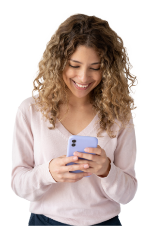 Vitrine de produtos em um celular